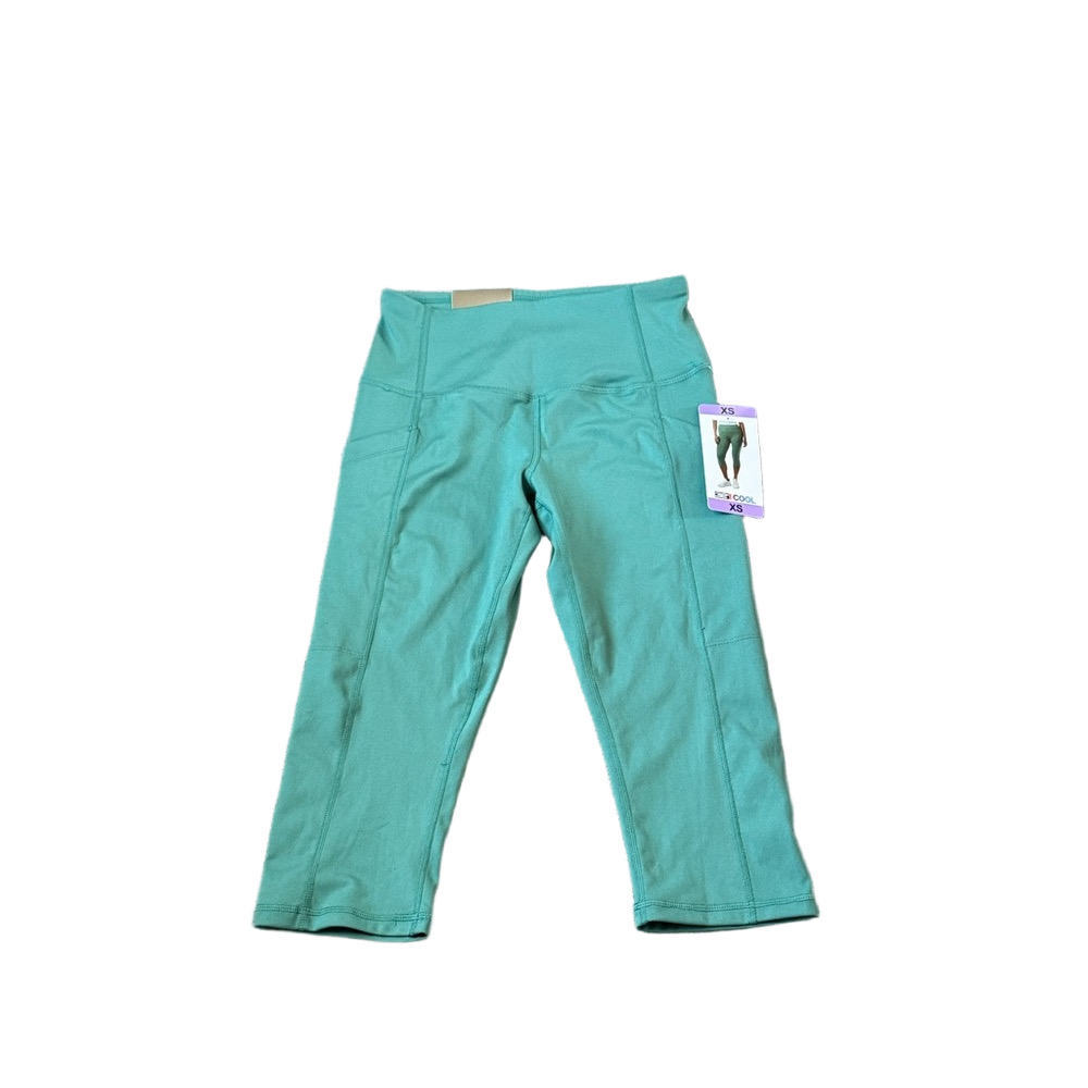 32 Degrees Cool Green Capri Leggings SIZE XS Athletic Yoga Activewear